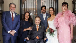 Look de Magda Colares em casamento da filha com Faustão divide opiniões na web