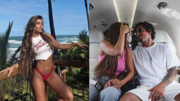 Gabriel Medina reage à foto da namorada Isabella Arantes com camiseta de 'destruidora de corações'