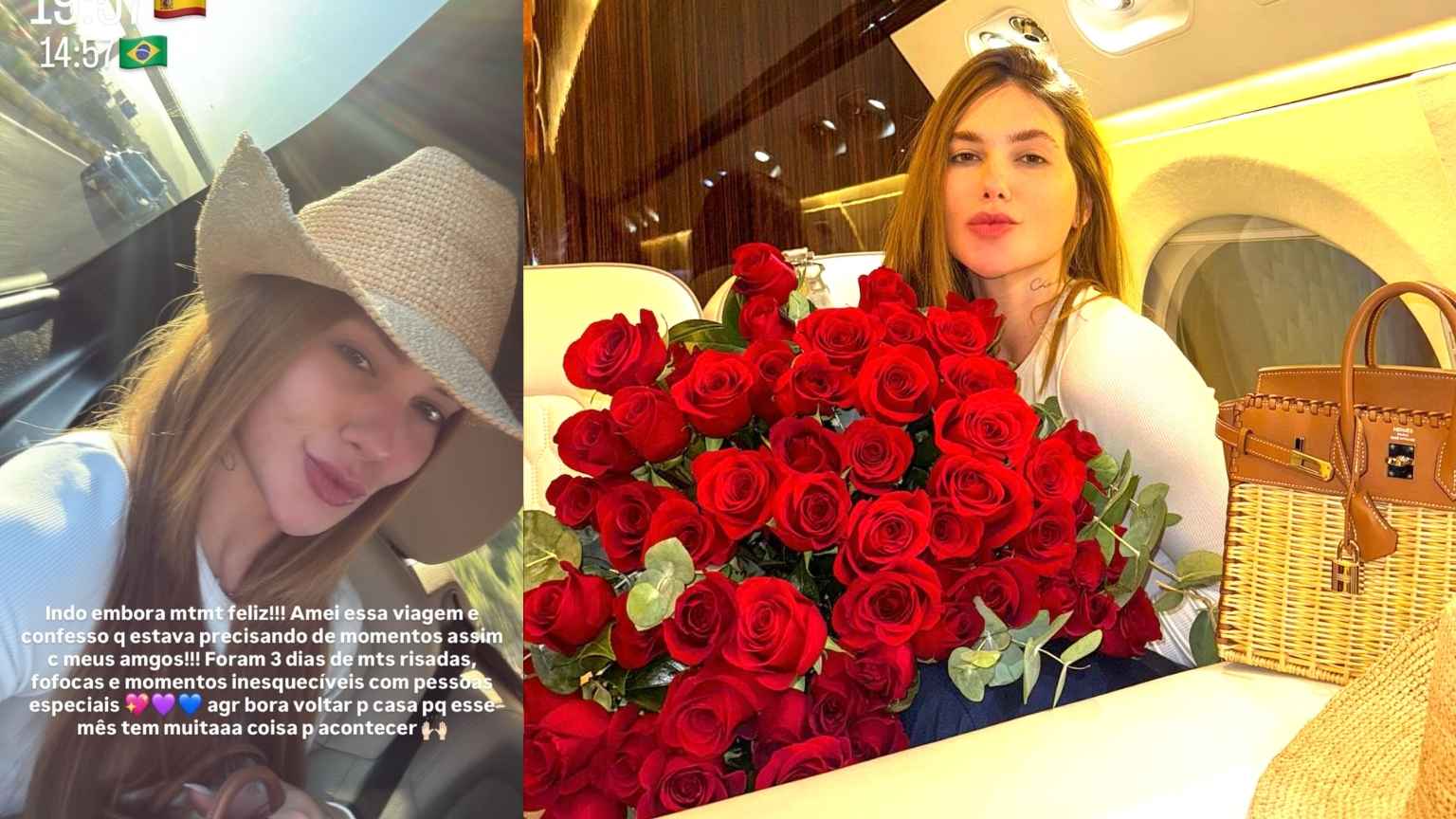 Após passeio de iate com Vini Jr., Virginia Fonseca ganha rosas vermelhas: 'Momentos inesquecíveis'