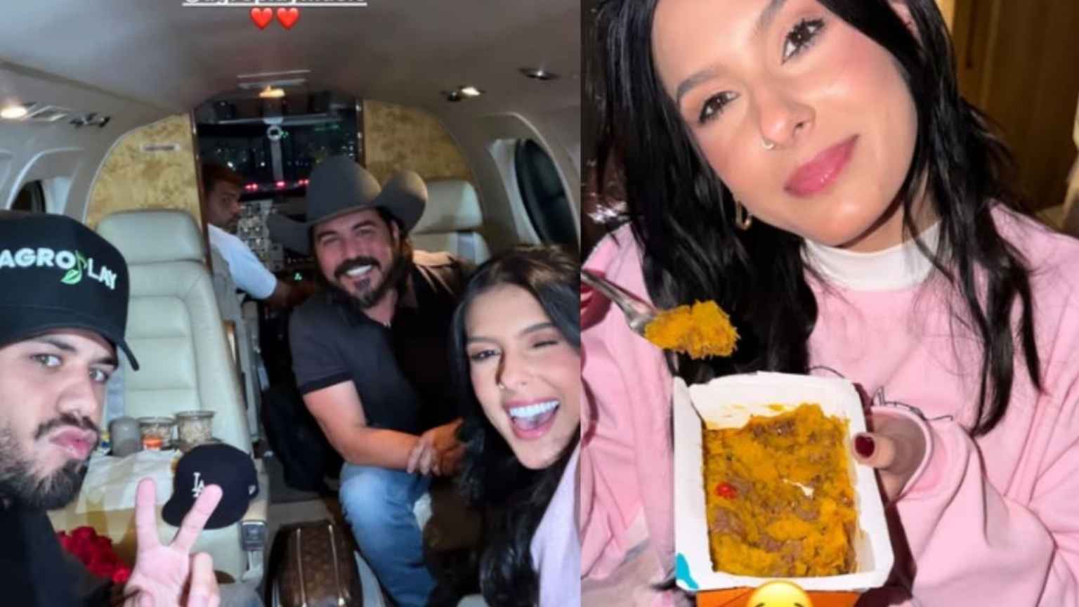 Ana Castela e Zé Felipe viajam de jatinho e cantora passa perrengue ao chegar em casa
