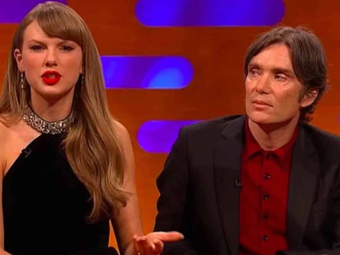 'Cara de tédio' de Cillian Murphy ao lado de Taylor Swift viraliza e vira meme