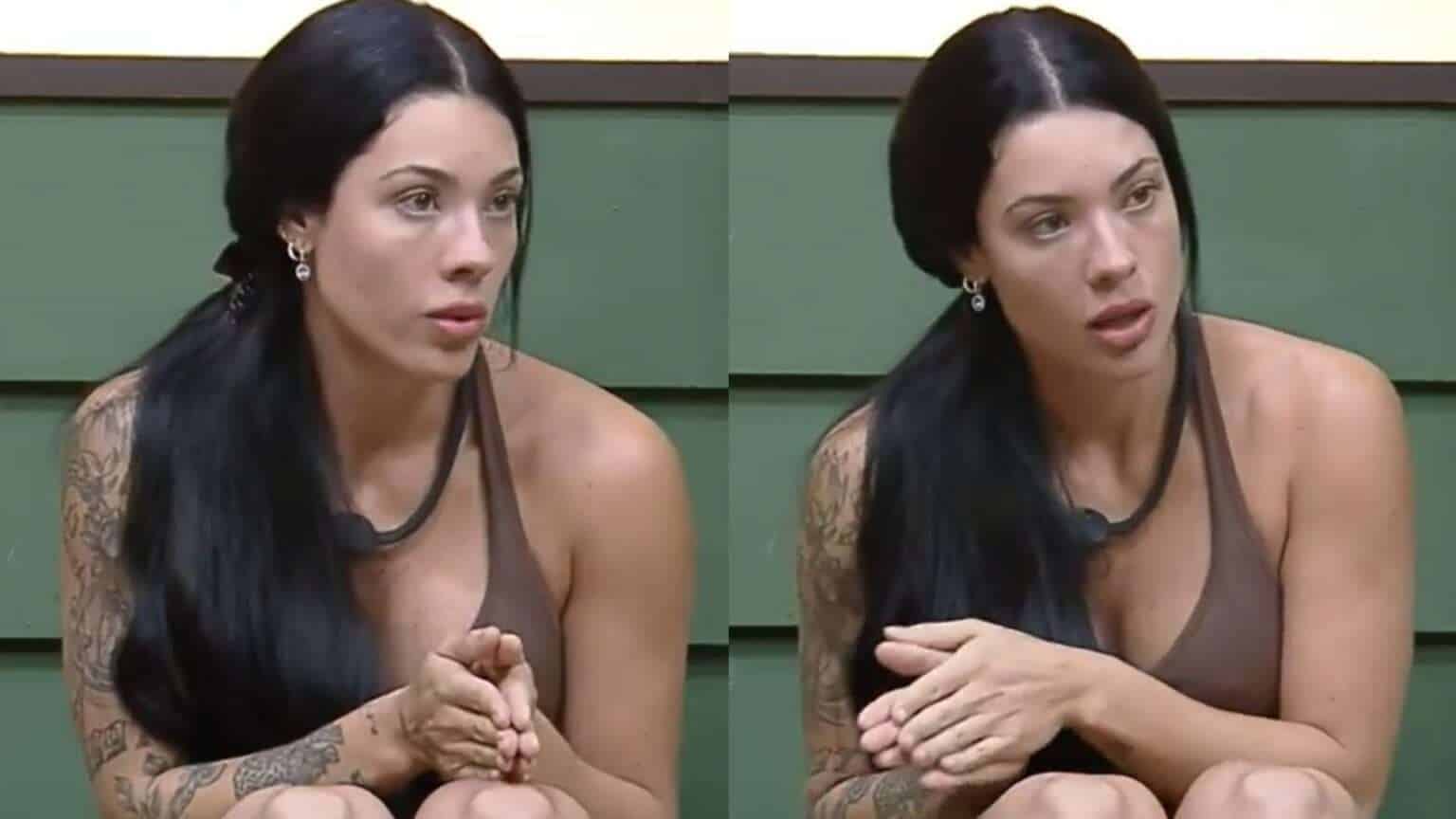 A Fazenda 17 pegou fogo! Carol Lekker cuspiu em Rayane Figliuzzi, que mudou seu voto e a colocará na roça esta noite.