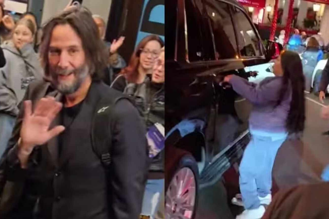 Keanu Reeves é perseguido por fã que tenta invadir seu carro em Nova York