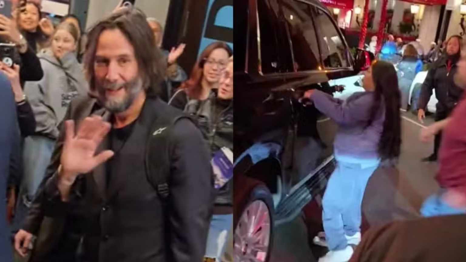 Keanu Reeves é perseguido por fã que tenta invadir seu carro em Nova York
