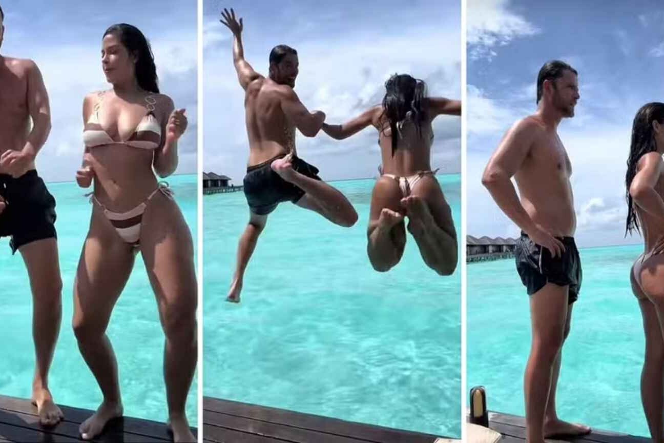 Susto na lua de mel! Laís Caldas e Gustavo Marsengo encontram tubarão nas Maldivas