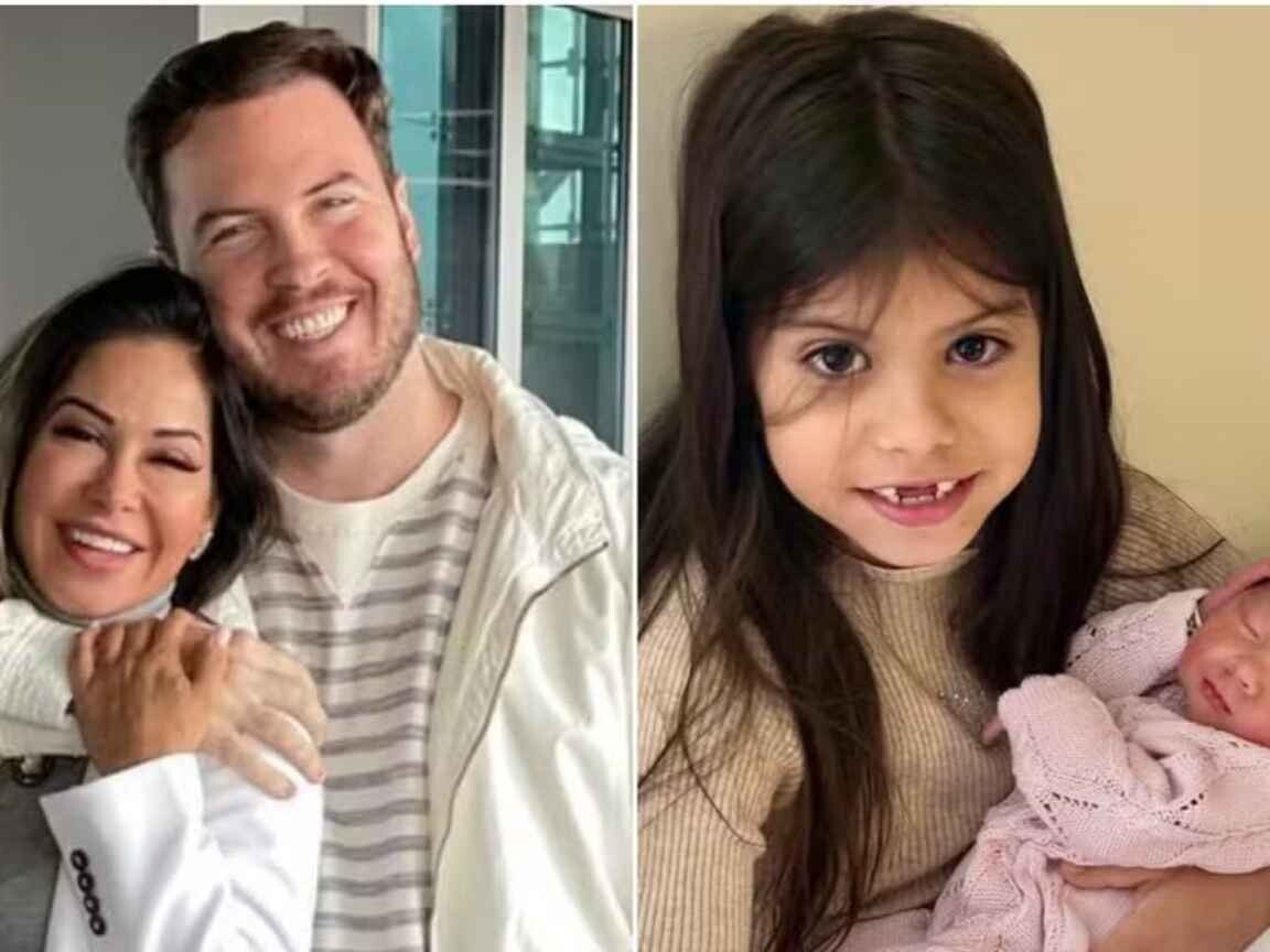 Maíra Cardi encanta ao mostrar filha Eloáh no colo da irmã Sophia: 'Obrigada, Deus'