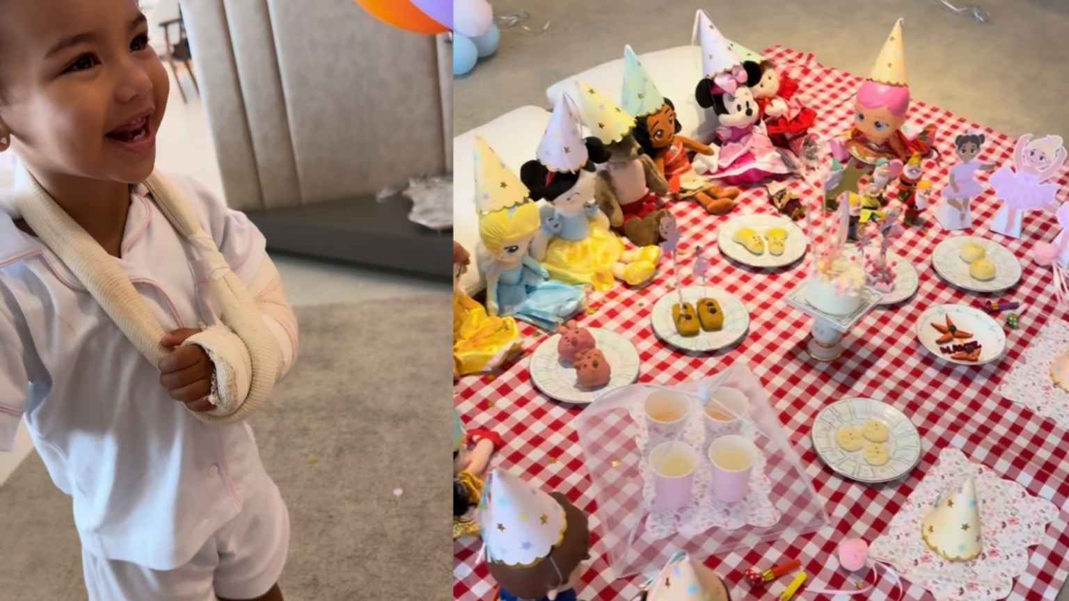 Mavie, filha de Neymar, celebra 2 anos com braço quebrado e presente de Davi Lucca