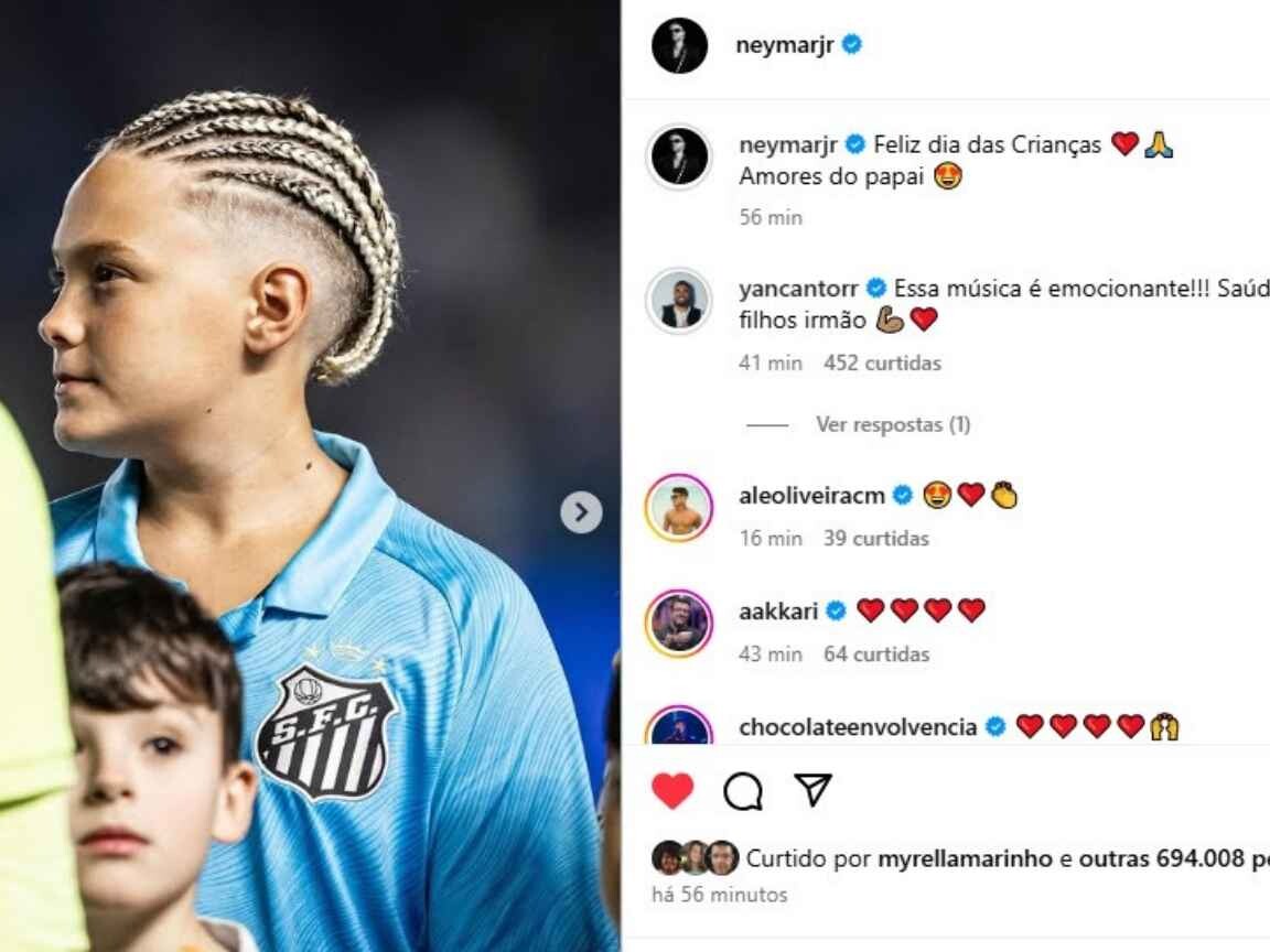 Neymar celebra Dia das Crianças com música emocionante de Yan e viraliza