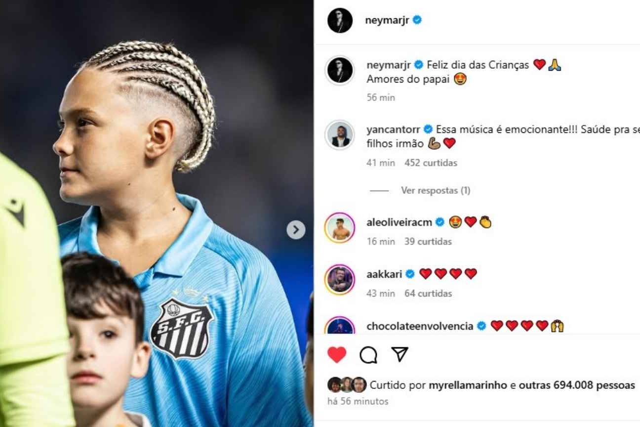 Neymar celebra Dia das Crianças com música emocionante de Yan e viraliza