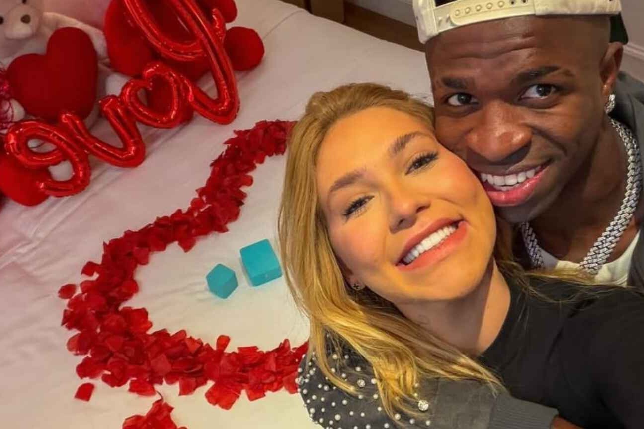 É oficial! Vini Jr. pede Virginia Fonseca em namoro com surpresa romântica em Madrid