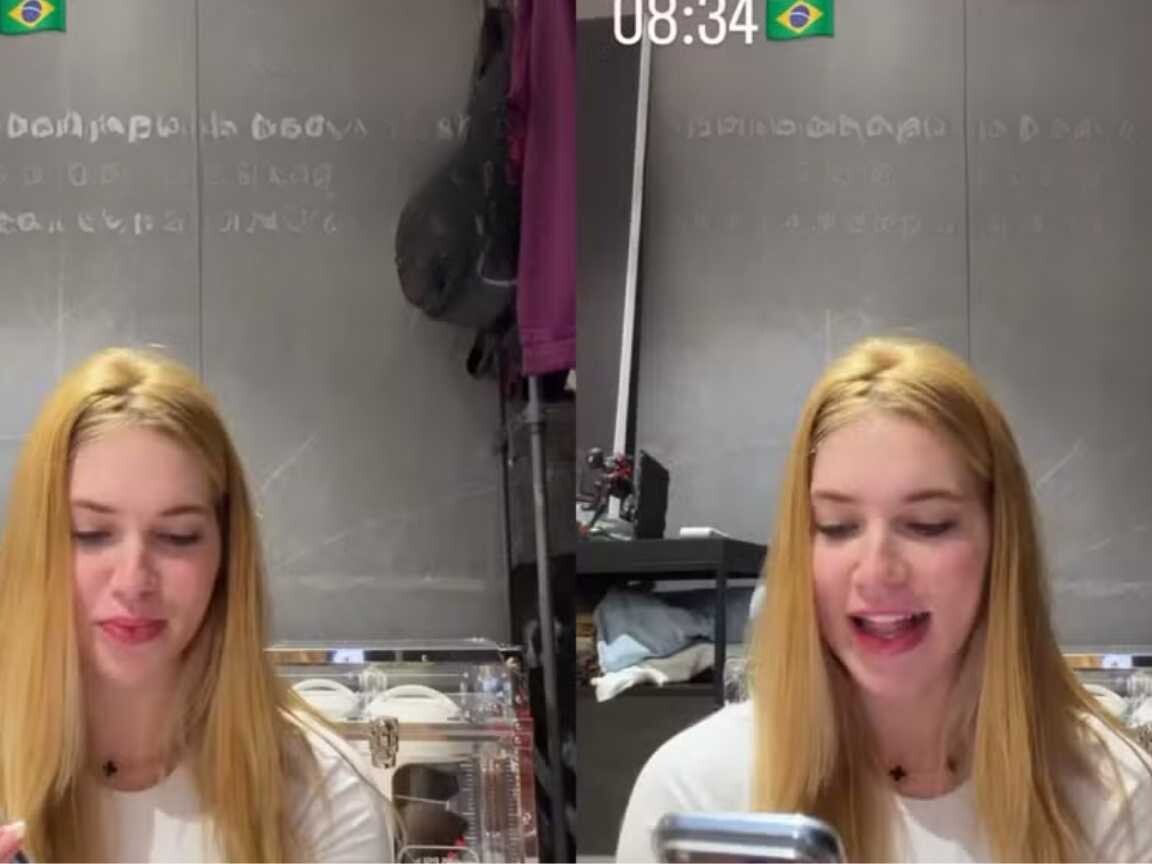 Virginia Fonseca acorda ao meio-dia após pedido de namoro de Vini Jr.: 'Cara inchada'