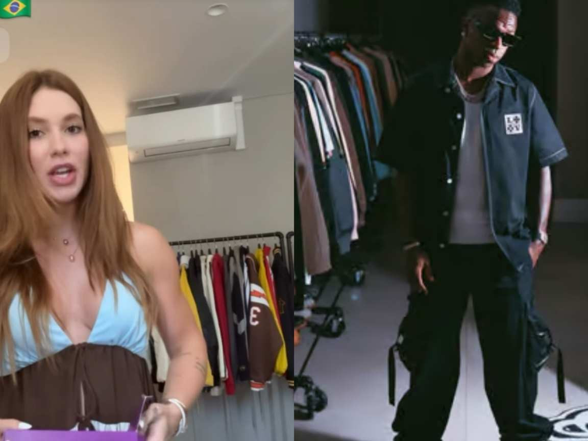 Virginia Fonseca chega a Madrid e posta vídeo direto do closet de Vini Jr.
