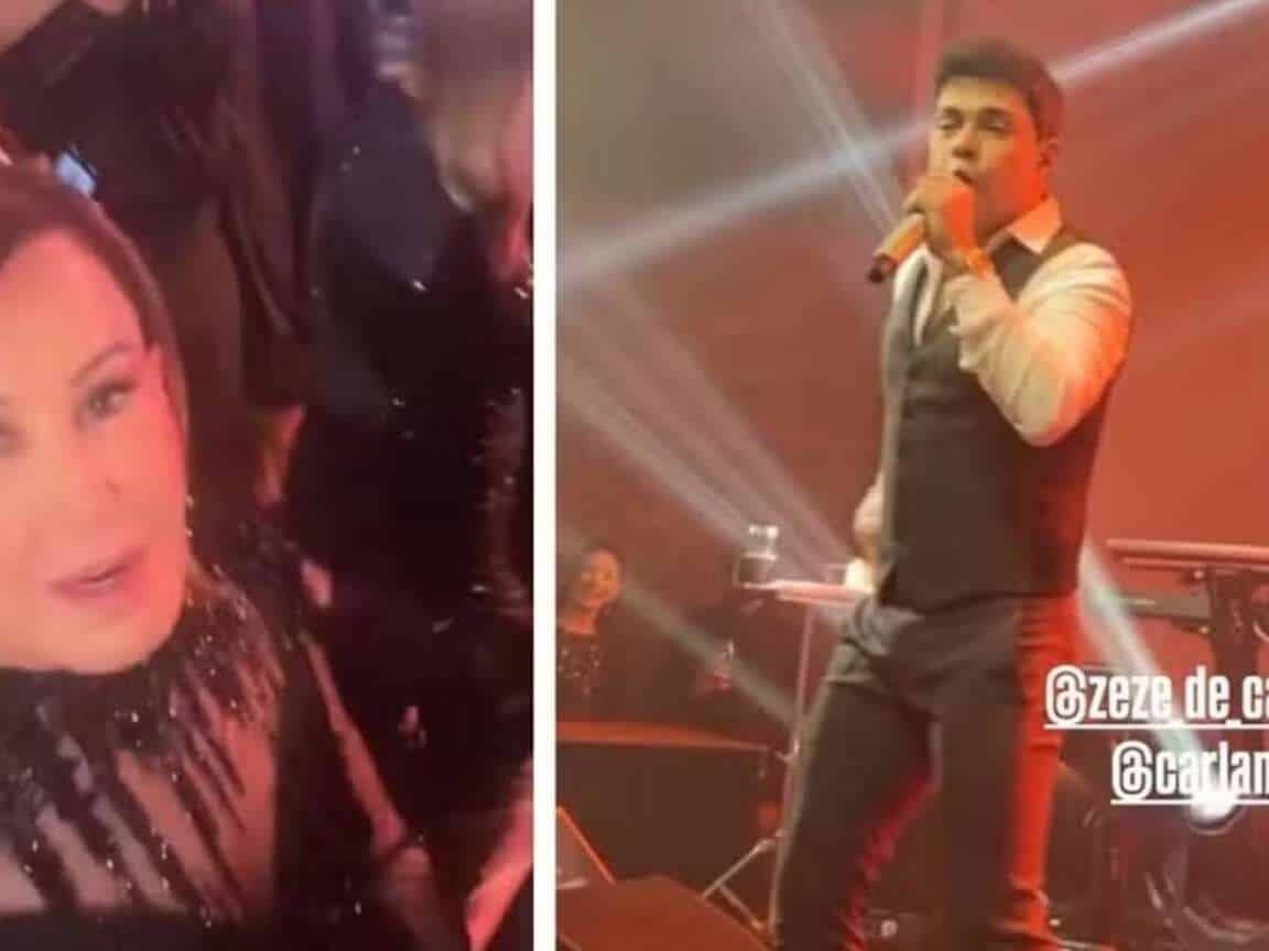 Zilu Camargo prestigia show de Zezé Di Camargo em festa e surpreende