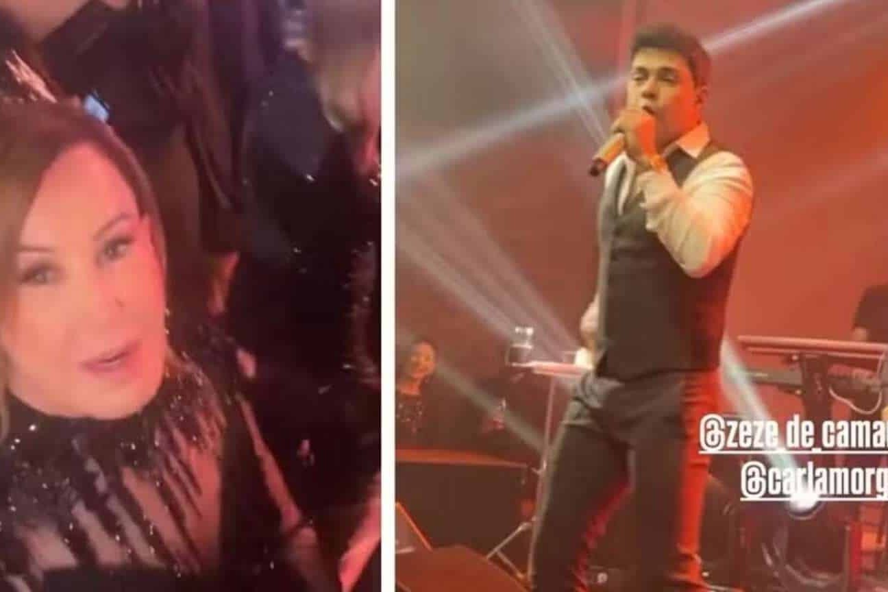 Zilu Camargo prestigia show de Zezé Di Camargo em festa e surpreende