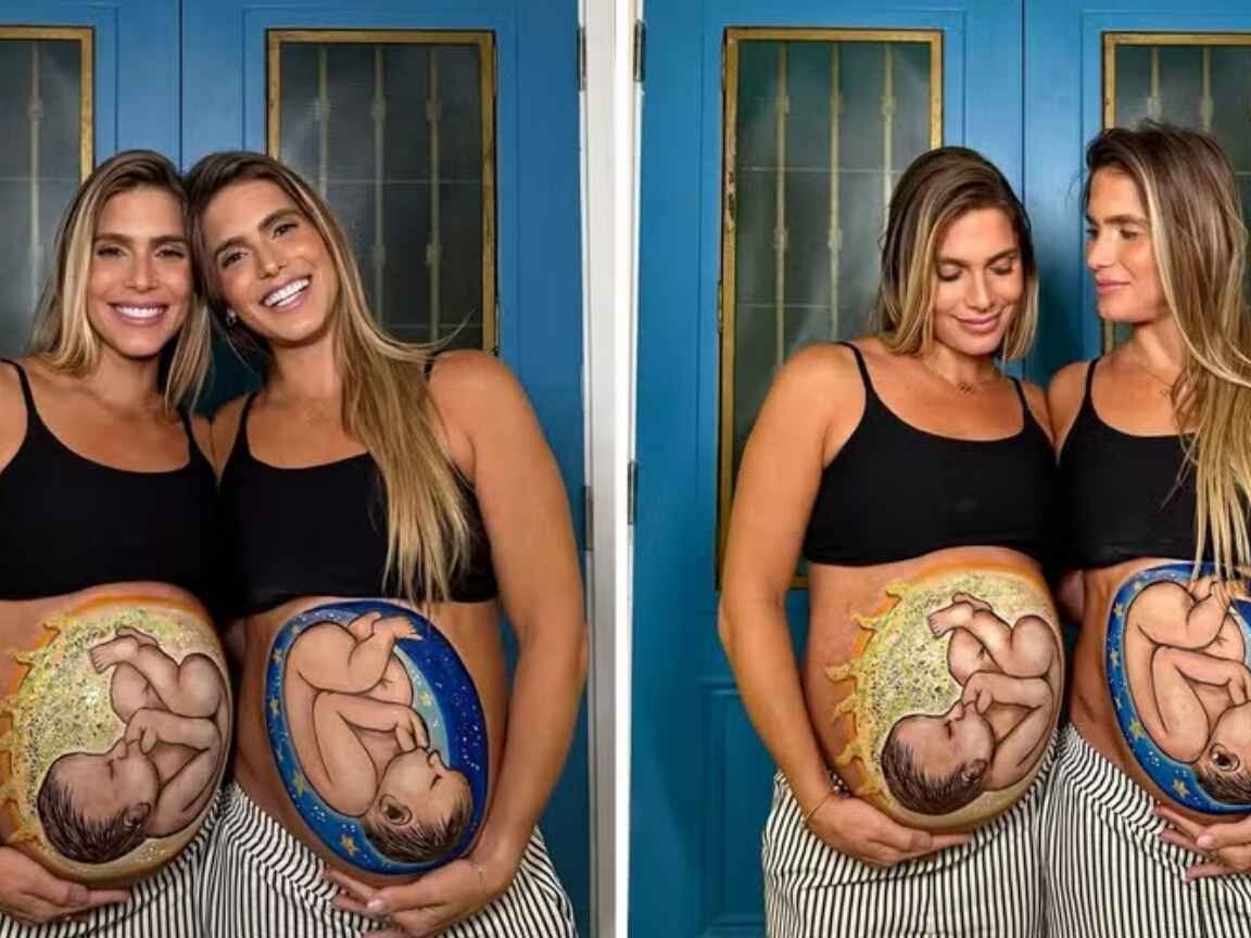 Bia e Branca Feres anunciam gravidez sincronizada de meninos: 'Não foi planejado'