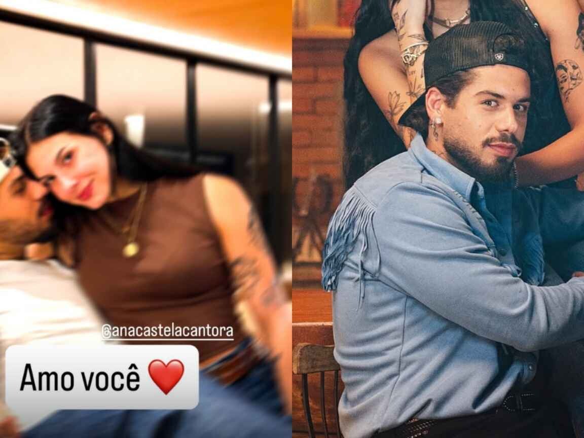 Zé Felipe se declara para Ana Castela e é zoado pela cantora: 'Foi pra esconder a barriga'