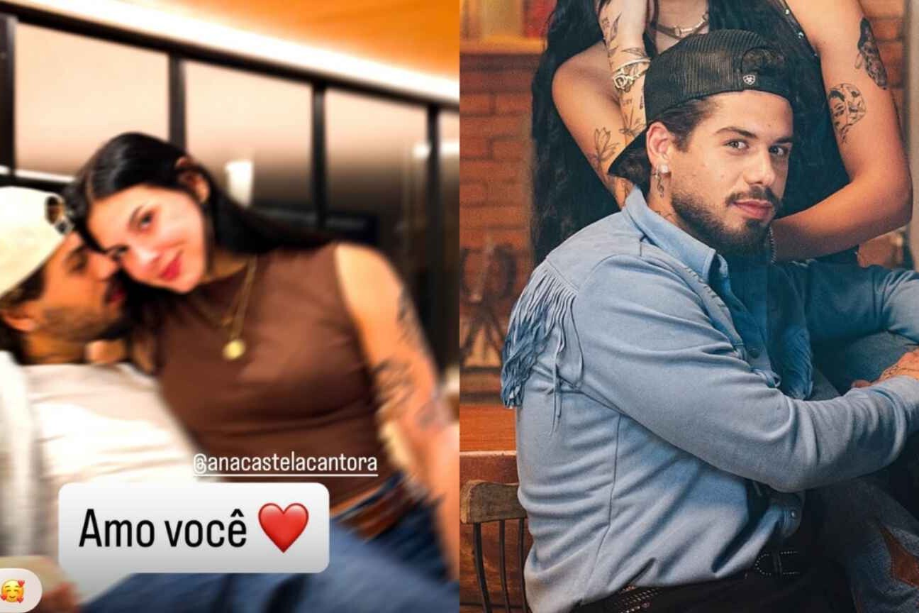 Zé Felipe se declara para Ana Castela e é zoado pela cantora: 'Foi pra esconder a barriga'