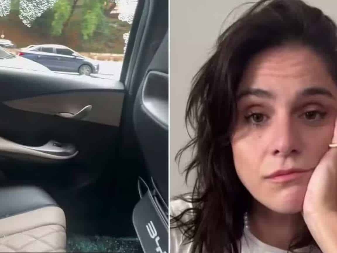 Namorada de Fabio Porchat se fere após assaltante estourar vidro de Uber: 'Quebraram na minha cara'