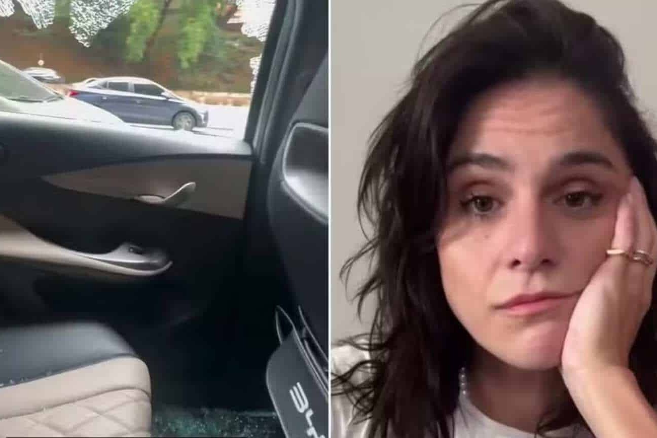 Namorada de Fabio Porchat se fere após assaltante estourar vidro de Uber: 'Quebraram na minha cara'