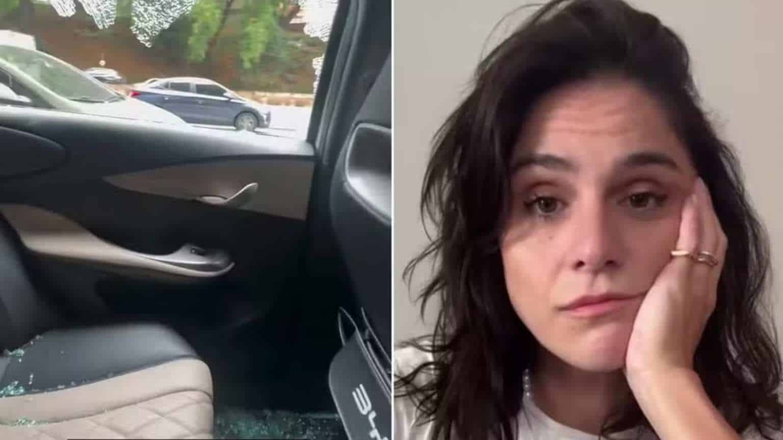 Namorada de Fabio Porchat se fere após assaltante estourar vidro de Uber: 'Quebraram na minha cara'