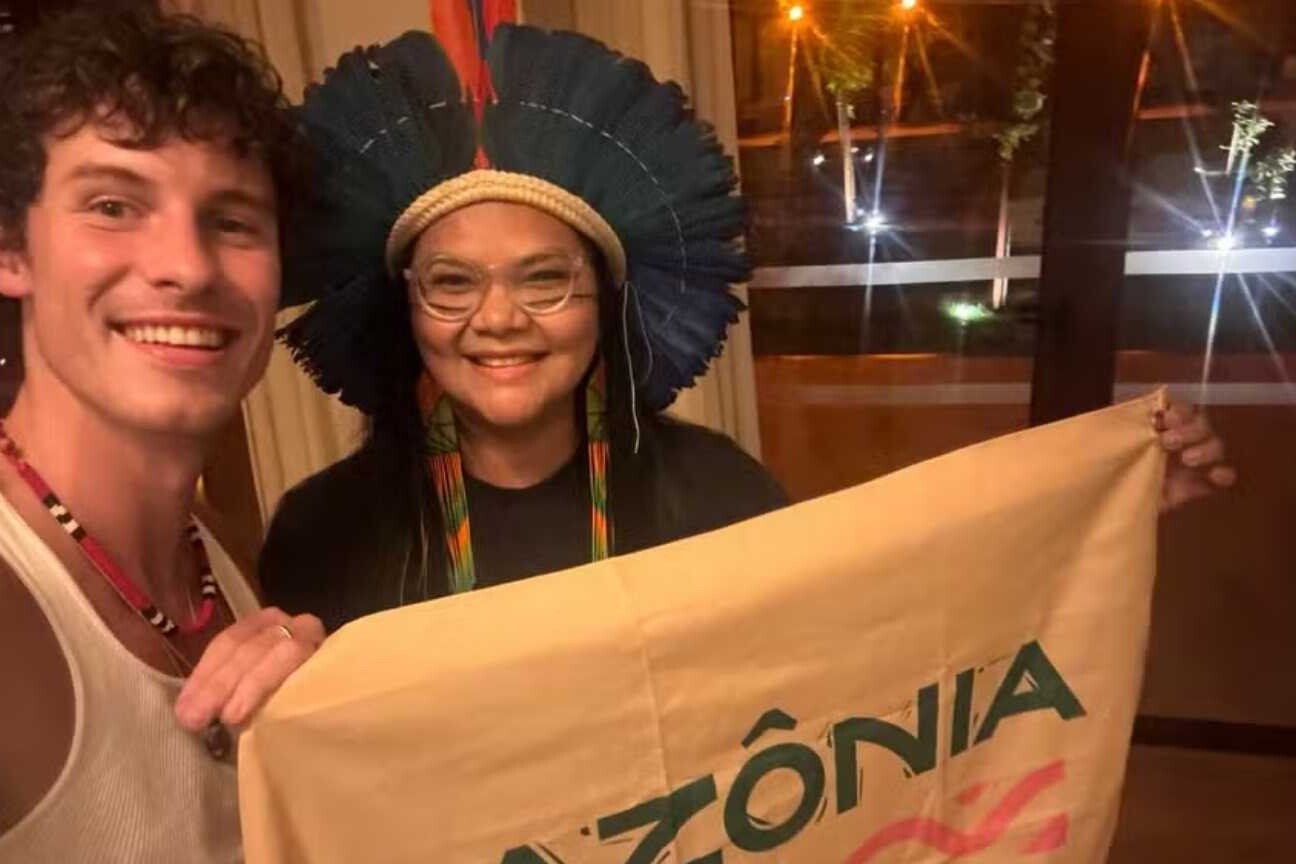 Shawn Mendes desembarca em Belém para a COP30 e visita Amazônia de Pé