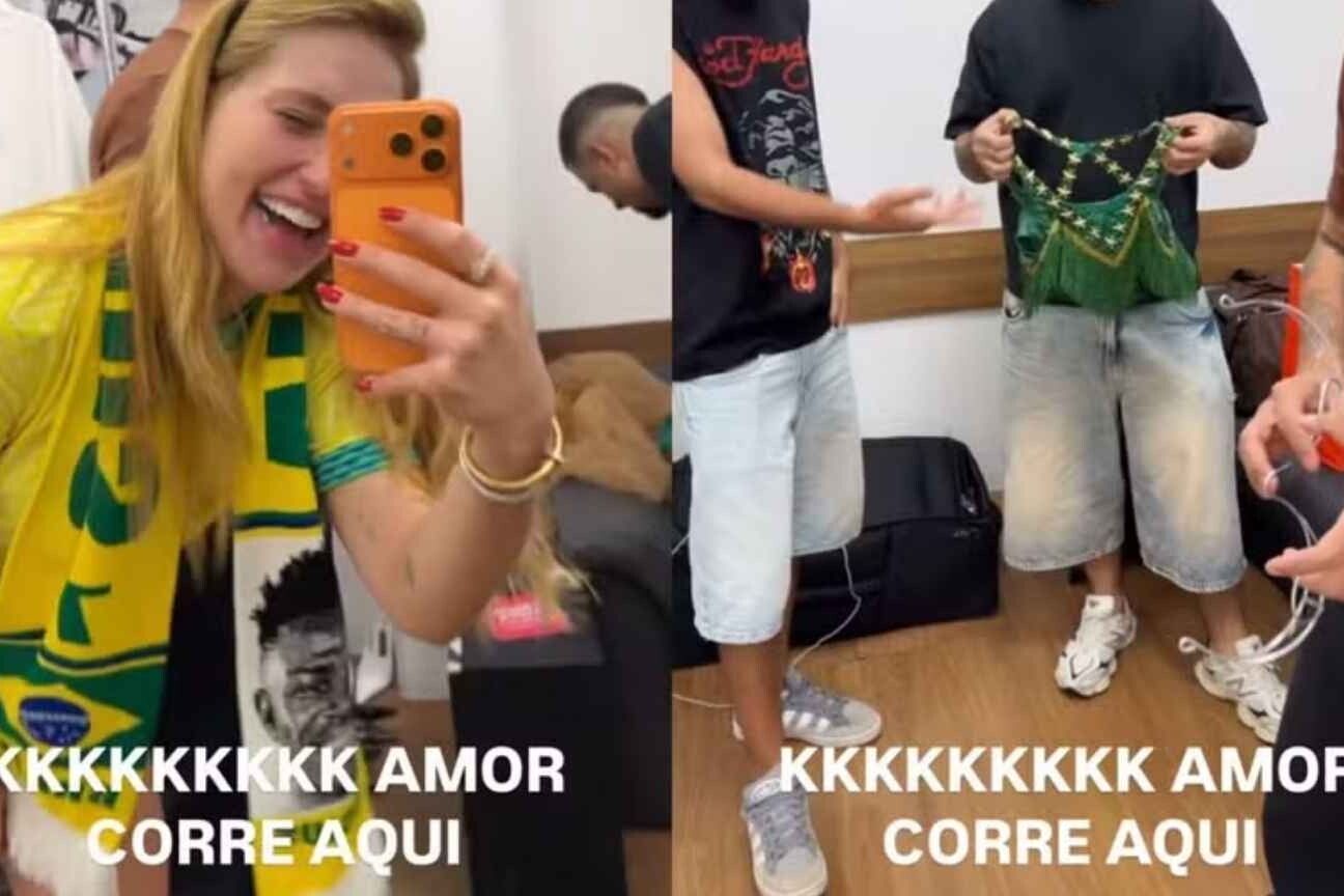 Virginia Fonseca exibe calcinha temática para torcer por Vini Jr. e Seleção