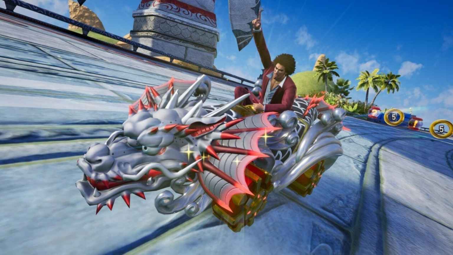 'Sonic Racing: CrossWorlds' recebe Ichiban Kasuga (Yakuza) como DLC grátis